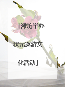 潍坊举办状元巡游文化活动